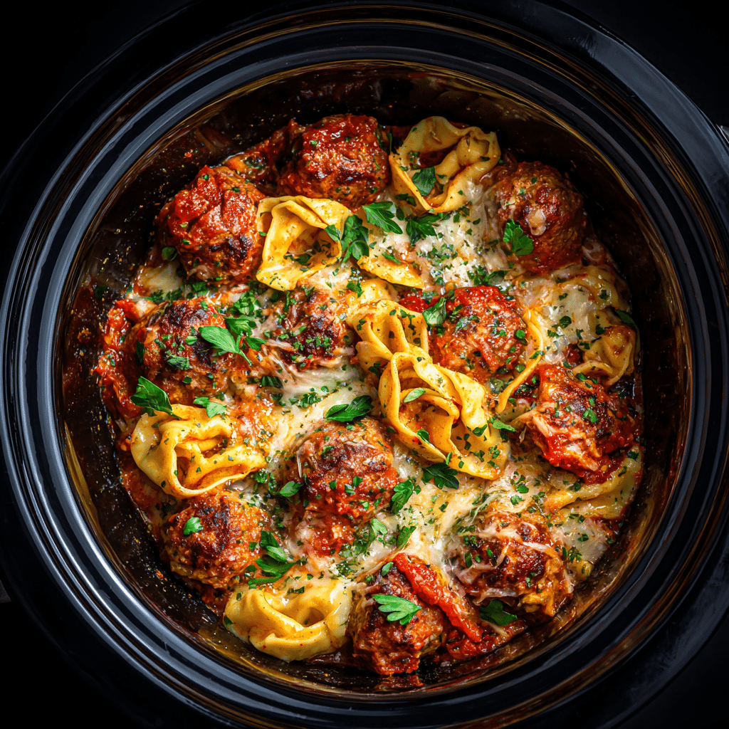 Crockpot Tortellini and Sausage