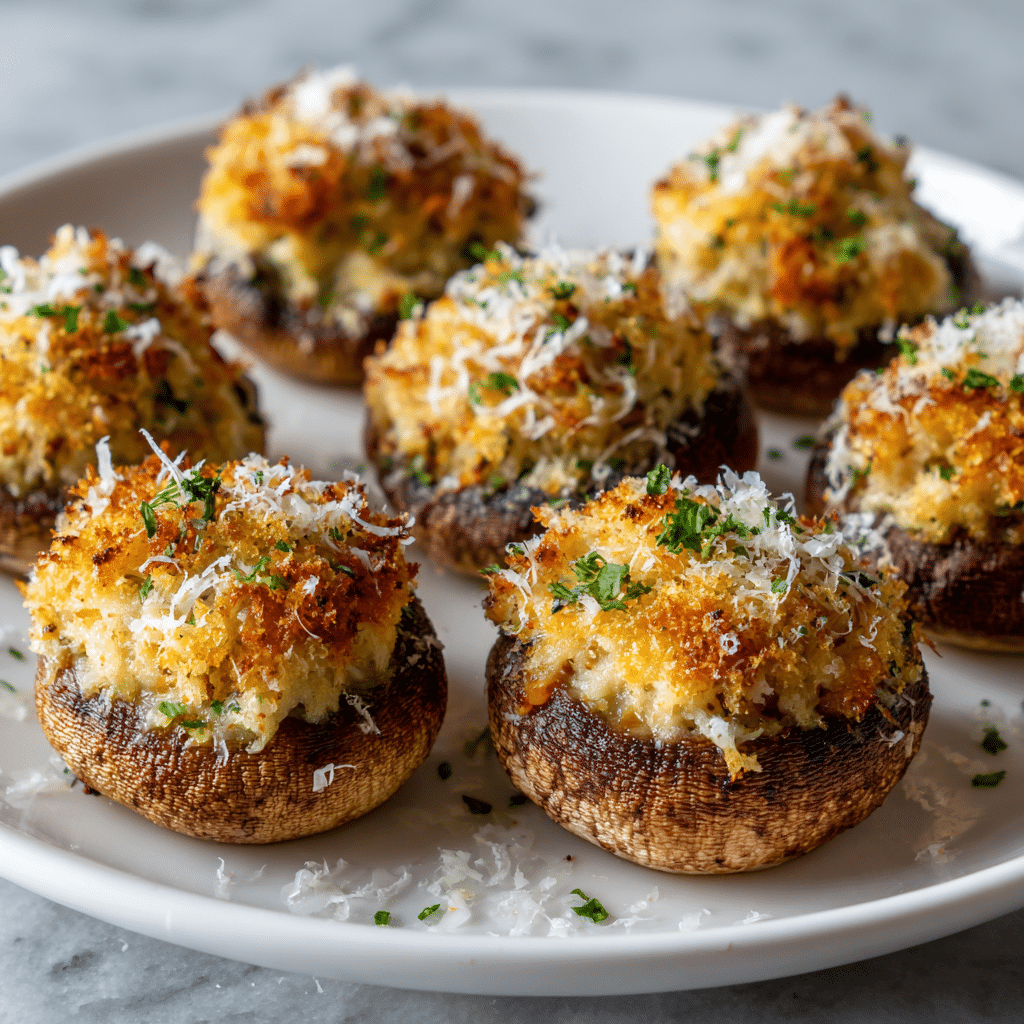 Garlic Parmesan Stuffed Mushrooms 2