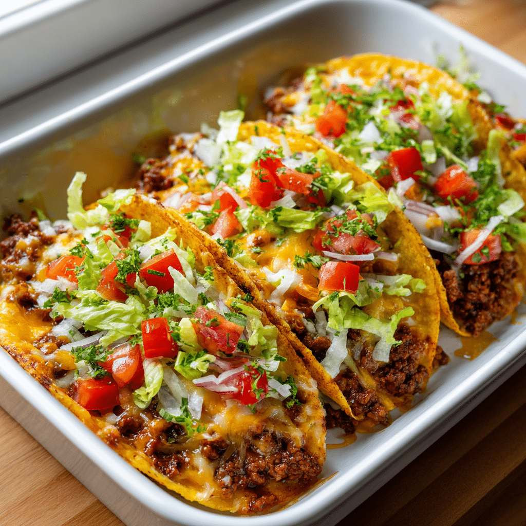Oven Baked Cheesy Tacos