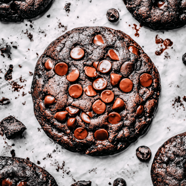 Bakery Style Double Chocolate Chip Cookies 2