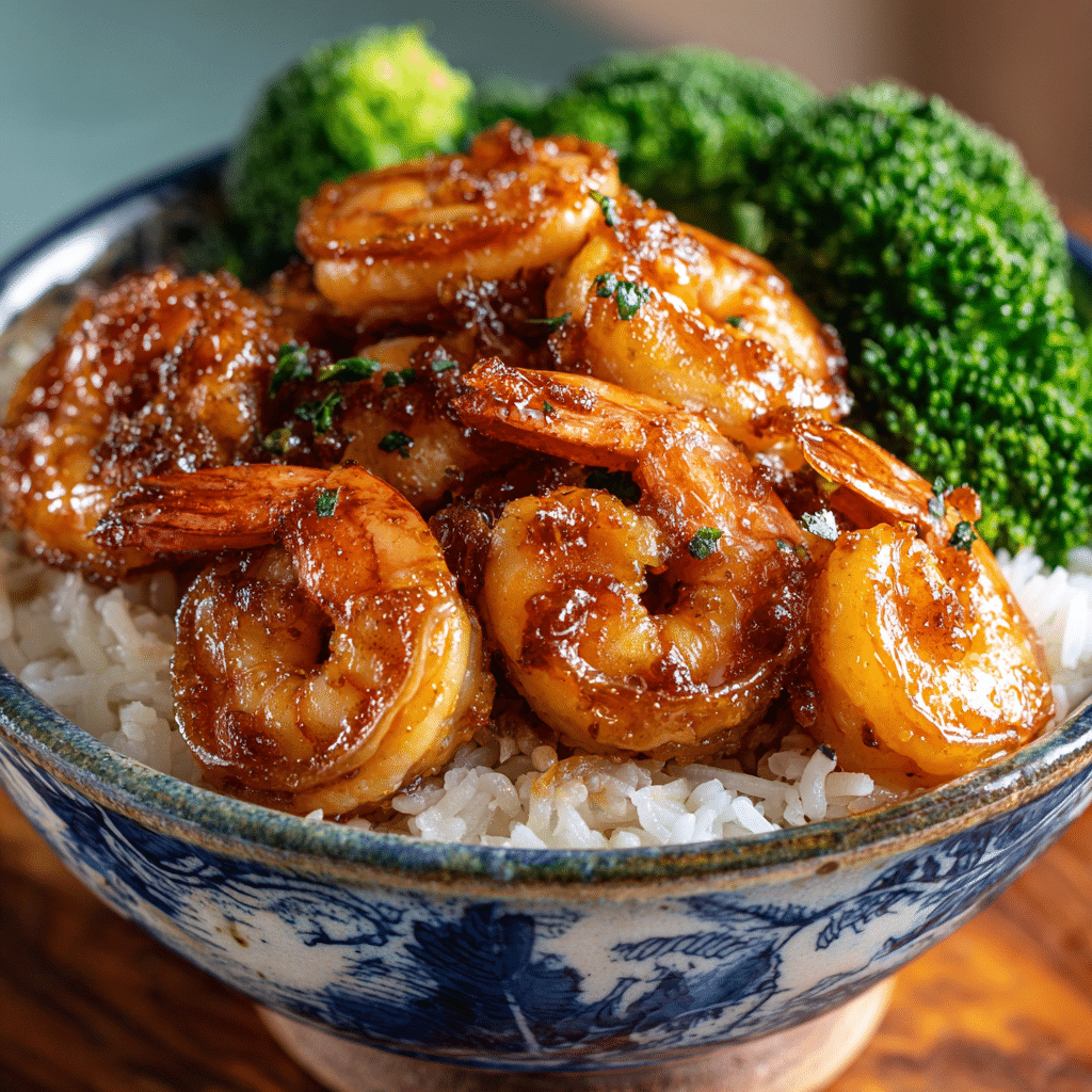 Honey Garlic Shrimp Bowls