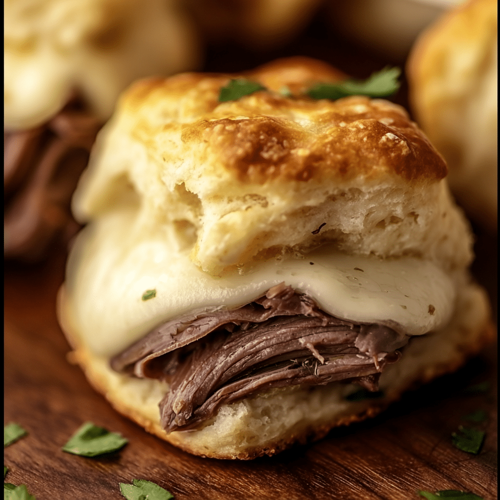 Baked French Dip Biscuits