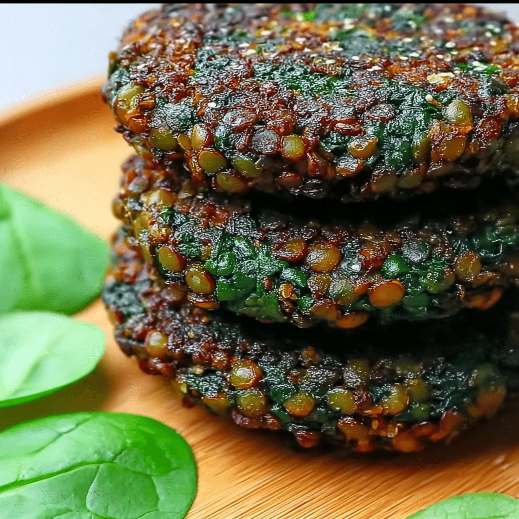 Spinach Lentil Burgers