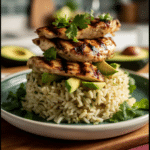 Honey Lime Chicken Rice Stack