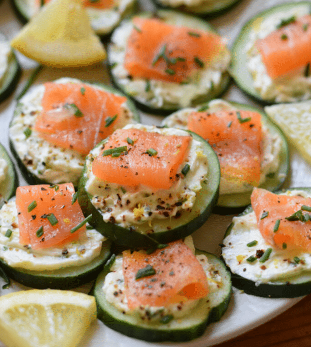 Salmon Cucumber Bites