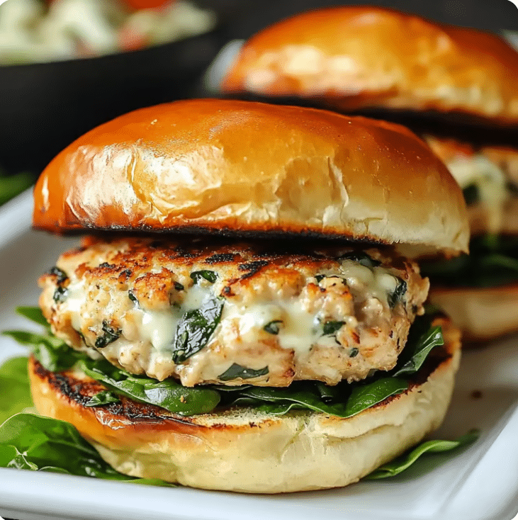 Spinach Chicken Burgers
