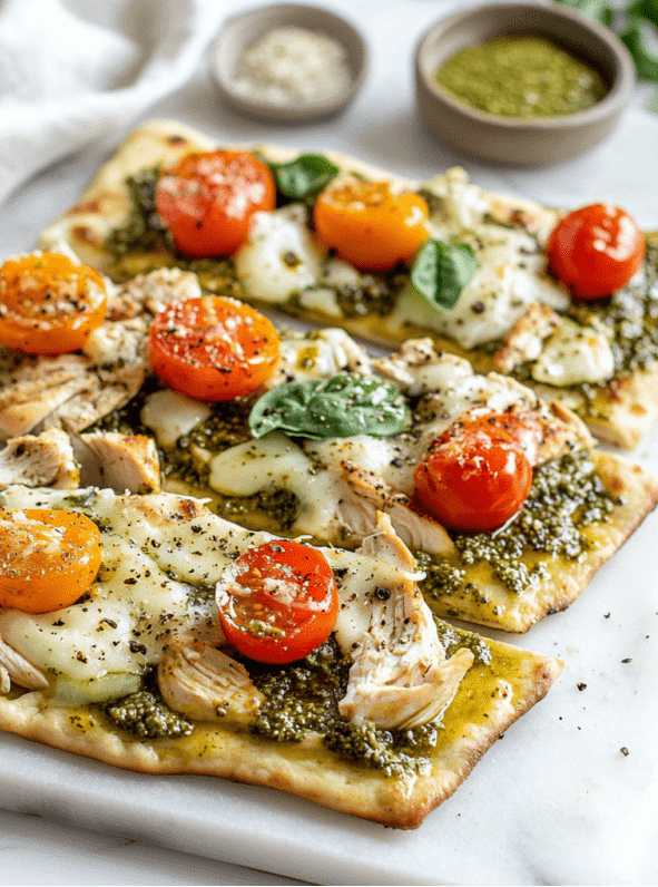 Chicken Caesar Flatbread