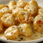 Creamy Garlic Baby Potatoes