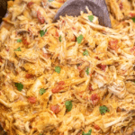 Crockpot Queso Chicken Tacos