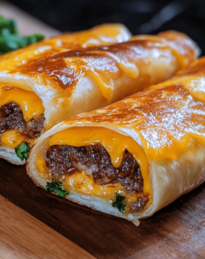 Garlic Butter Cheeseburger Rollups