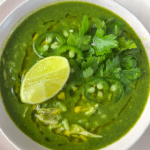 Green Garlic Ginger Chicken and Rice Soup