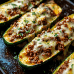 Ground Beef Zucchini Boats