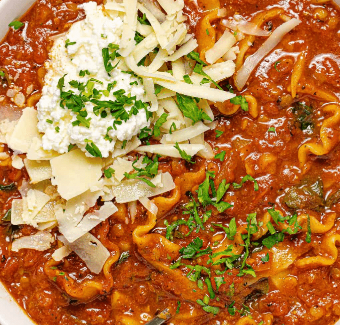 Vegetarian Lasagna Soup