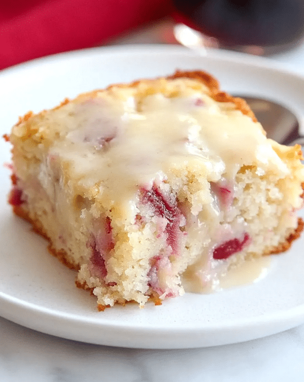 Rhubarb Cake Butter Sauce