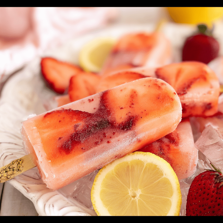 Strawberry Lemonade Popsicles