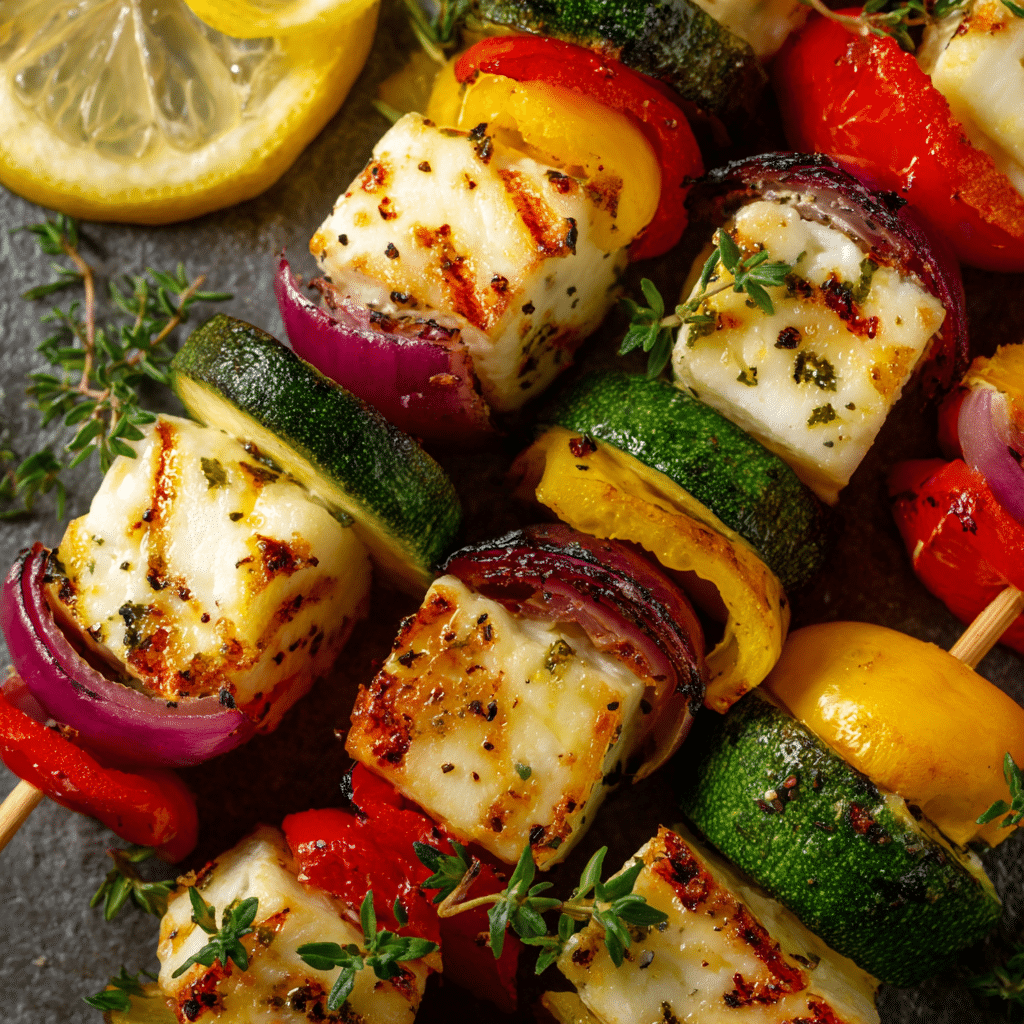 Grilled Halloumi Skewers
