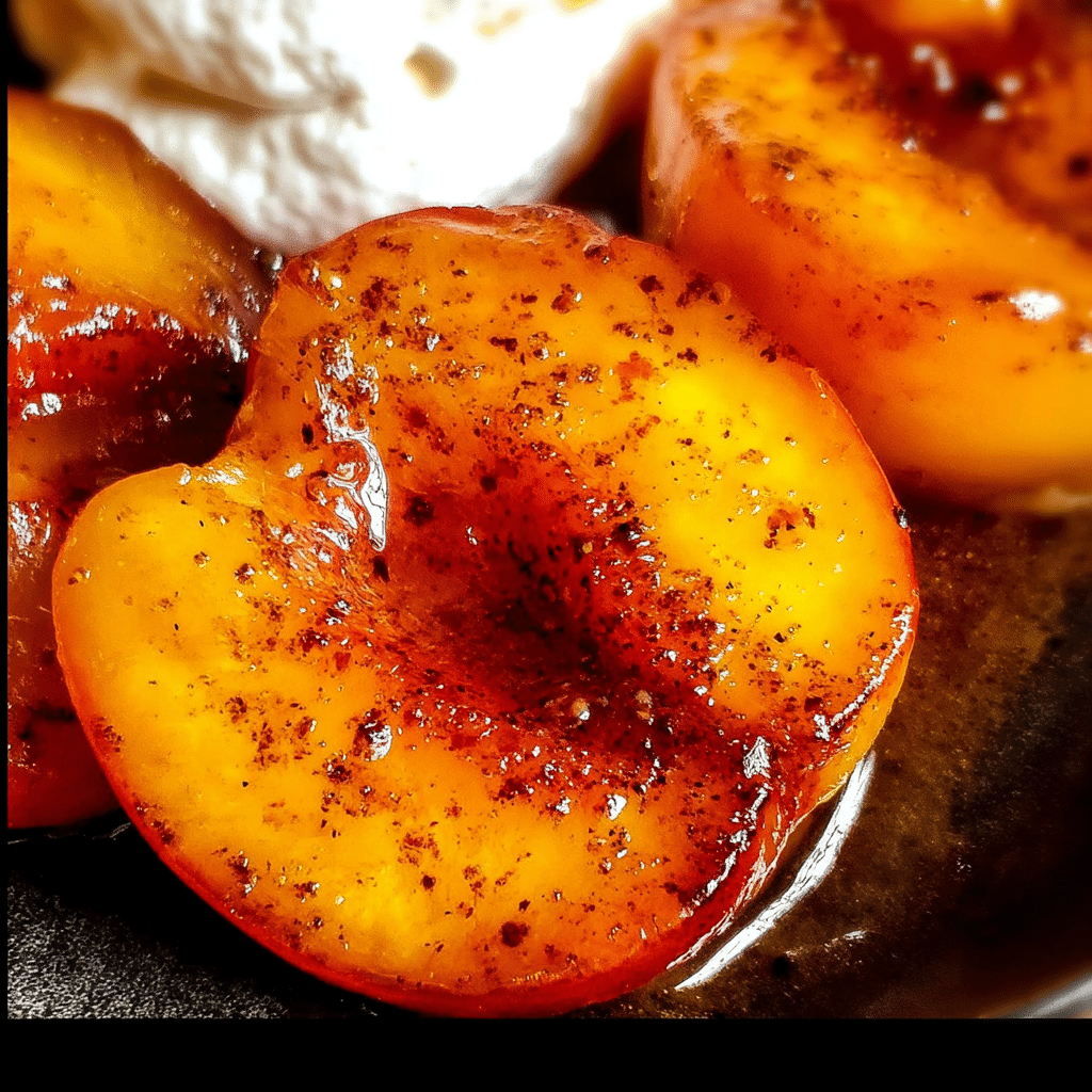 Pan Fried Peaches – Easy Caramelized Stove Top Dessert 2 Pan Fried Peaches