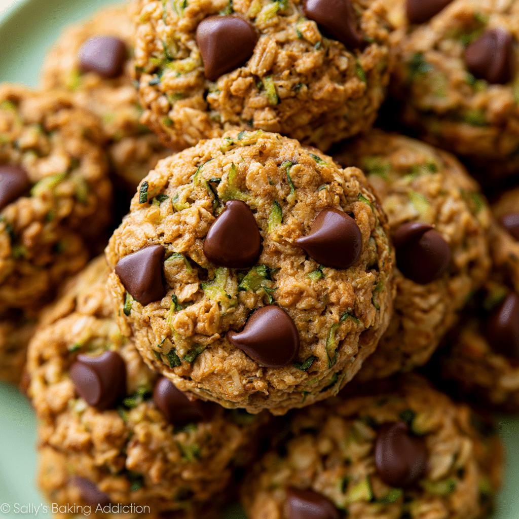 Zucchini Oatmeal Chocolate Chip Cookies