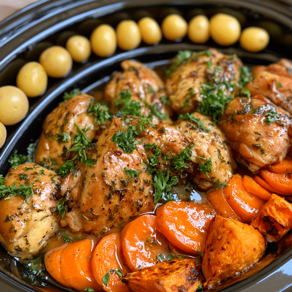 Crockpot Garlic Herb Chicken