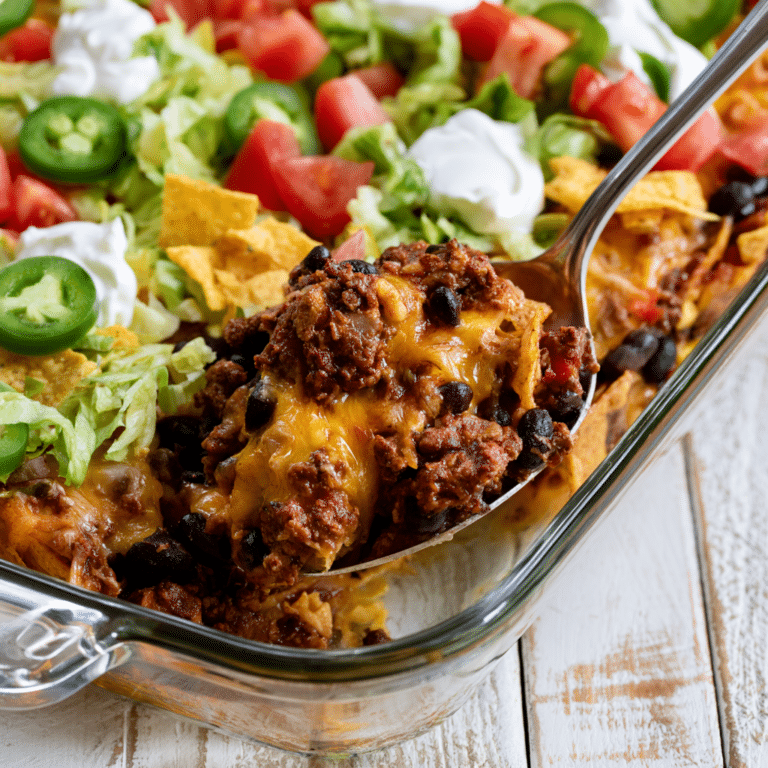 Walking Taco Casserole Crunchy